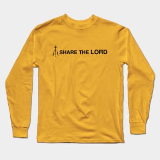 Share the LORD Cyclist Pedestrian on the Road w/ Cross Gospel Long Sleeve T-Shirt